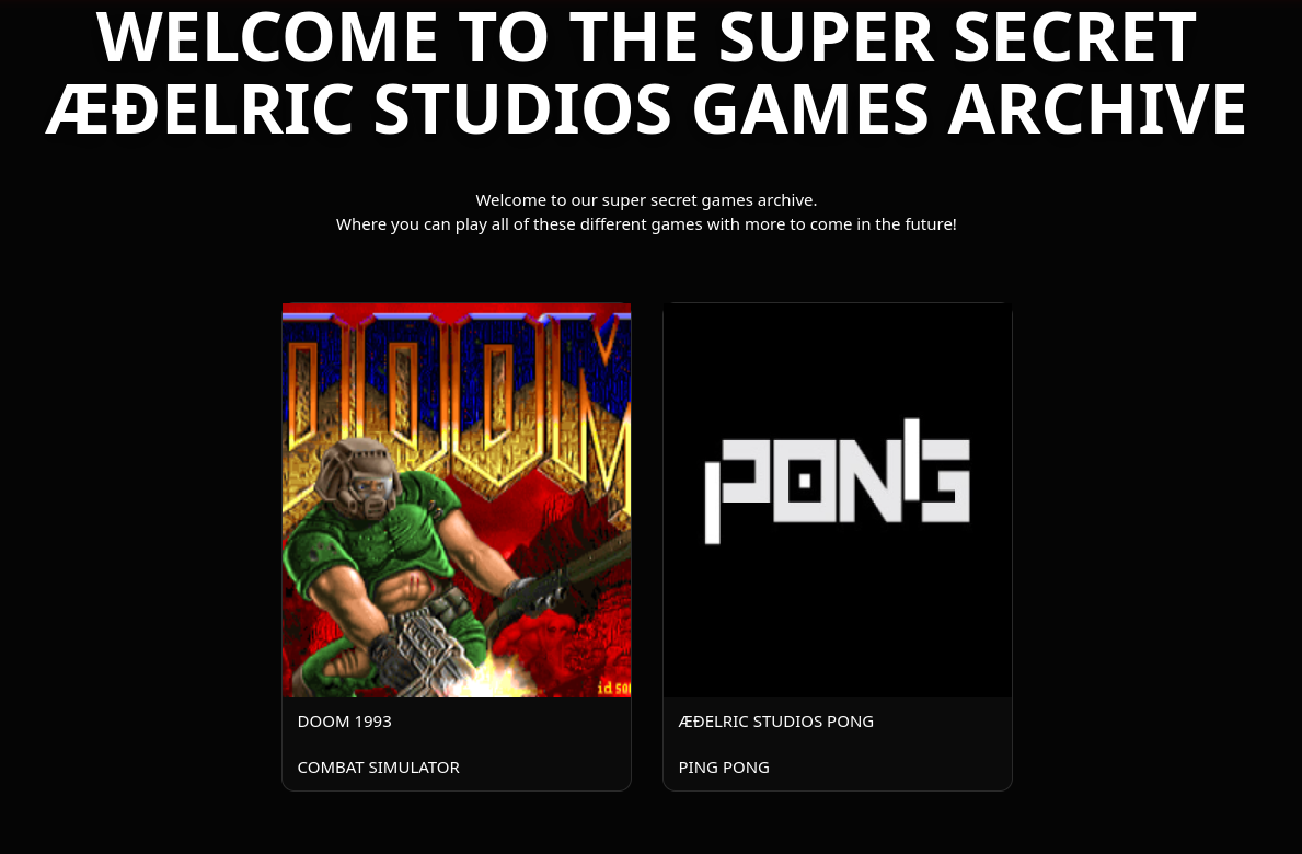 Secret Games Archive